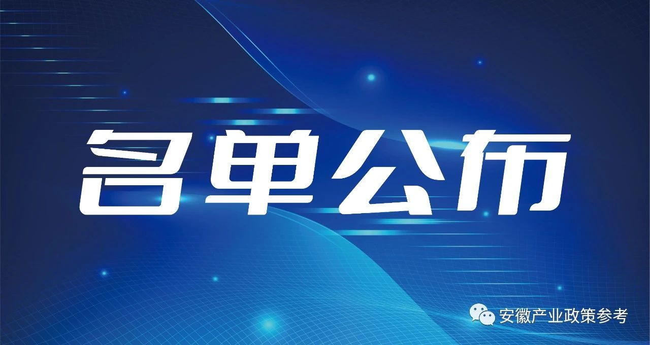 2021年度安徽省科技成果转化引导基金项目库第一批入库项目名单