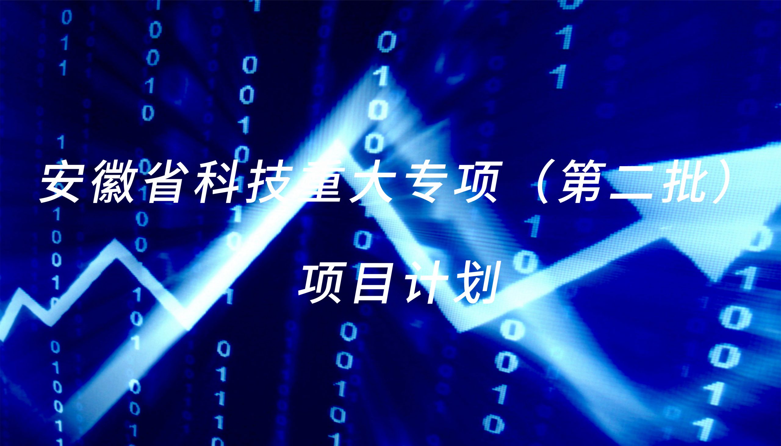 2021年安徽省科技重大专项（第二批）项目计划的通知