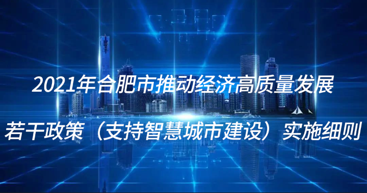 2021年合肥市推动经济高质量发展 若干政策（支持智慧城市建设）实施细则