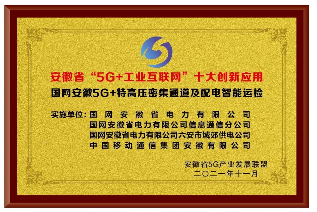 国网安徽5G+特高压密集通道及配电智能运检