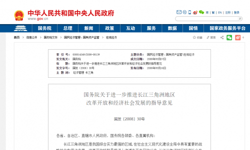 长江三角洲地区改革开放