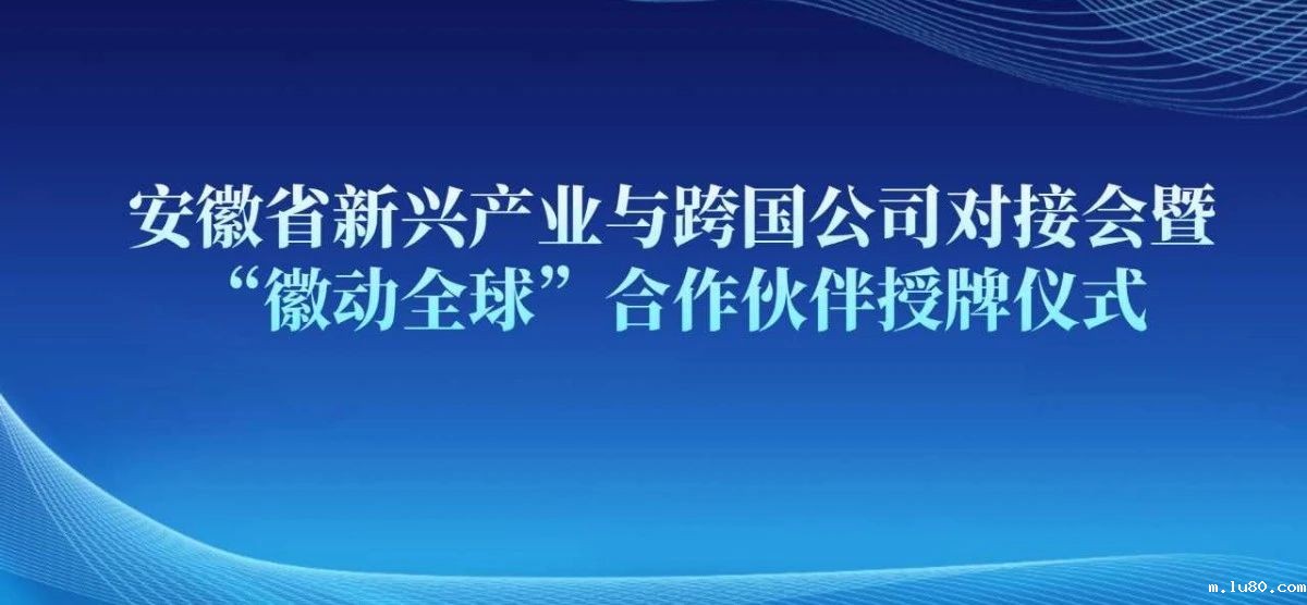 2024安徽省新兴产业与跨国公司对接会暨“徽动全球”合作伙伴授牌仪式即将启动