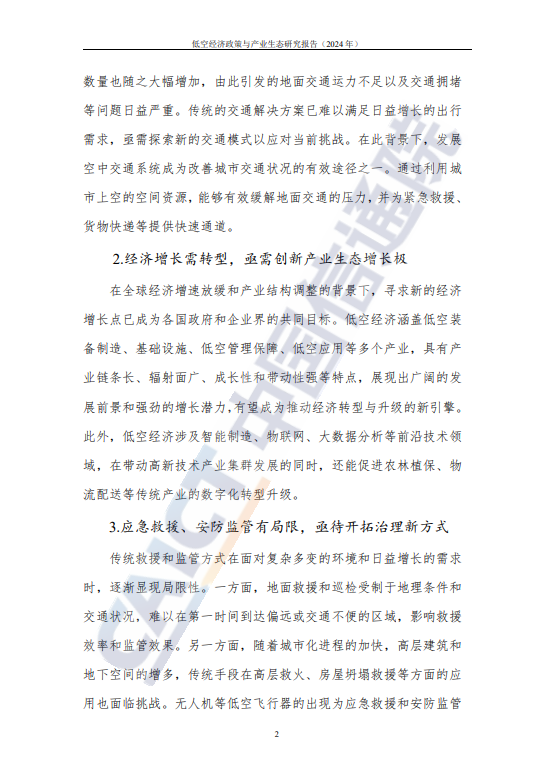 低空经济政策与产业生态研究报告(2024 年)