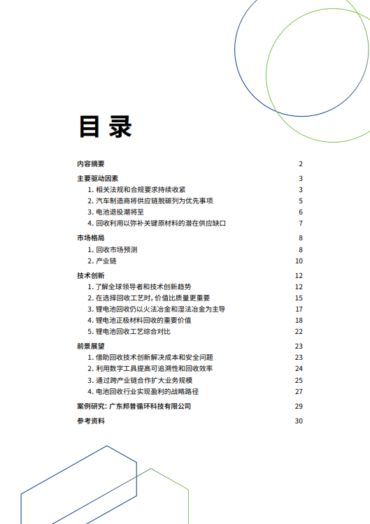 锂离子电池回收——面向绿色未来的市场及创新趋势