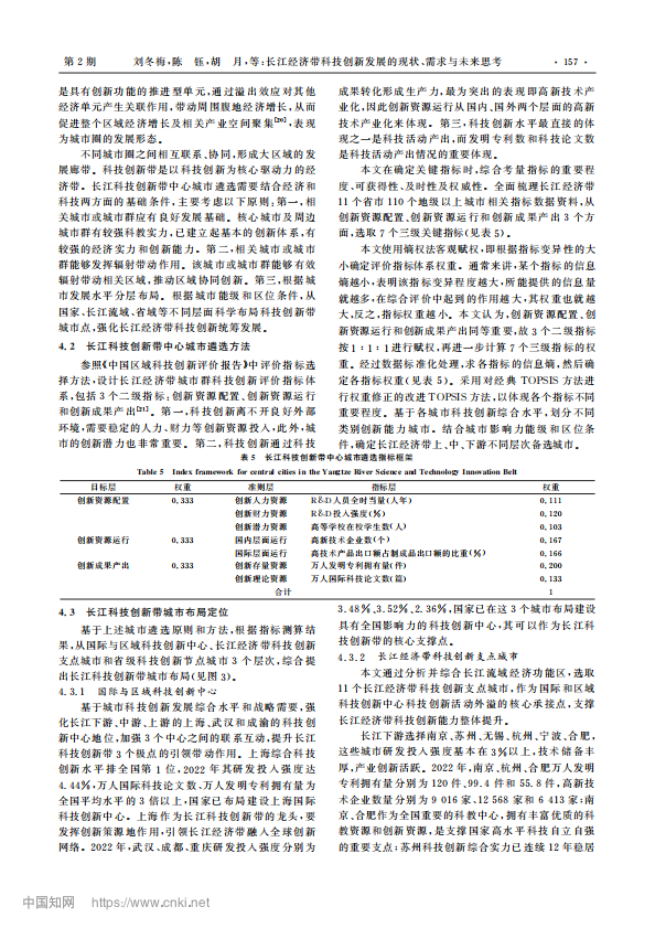 长江经济带科技创新发展的现状、需求与未来思考