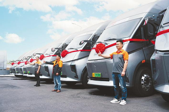 快递物流用上“合肥造”新能源重卡