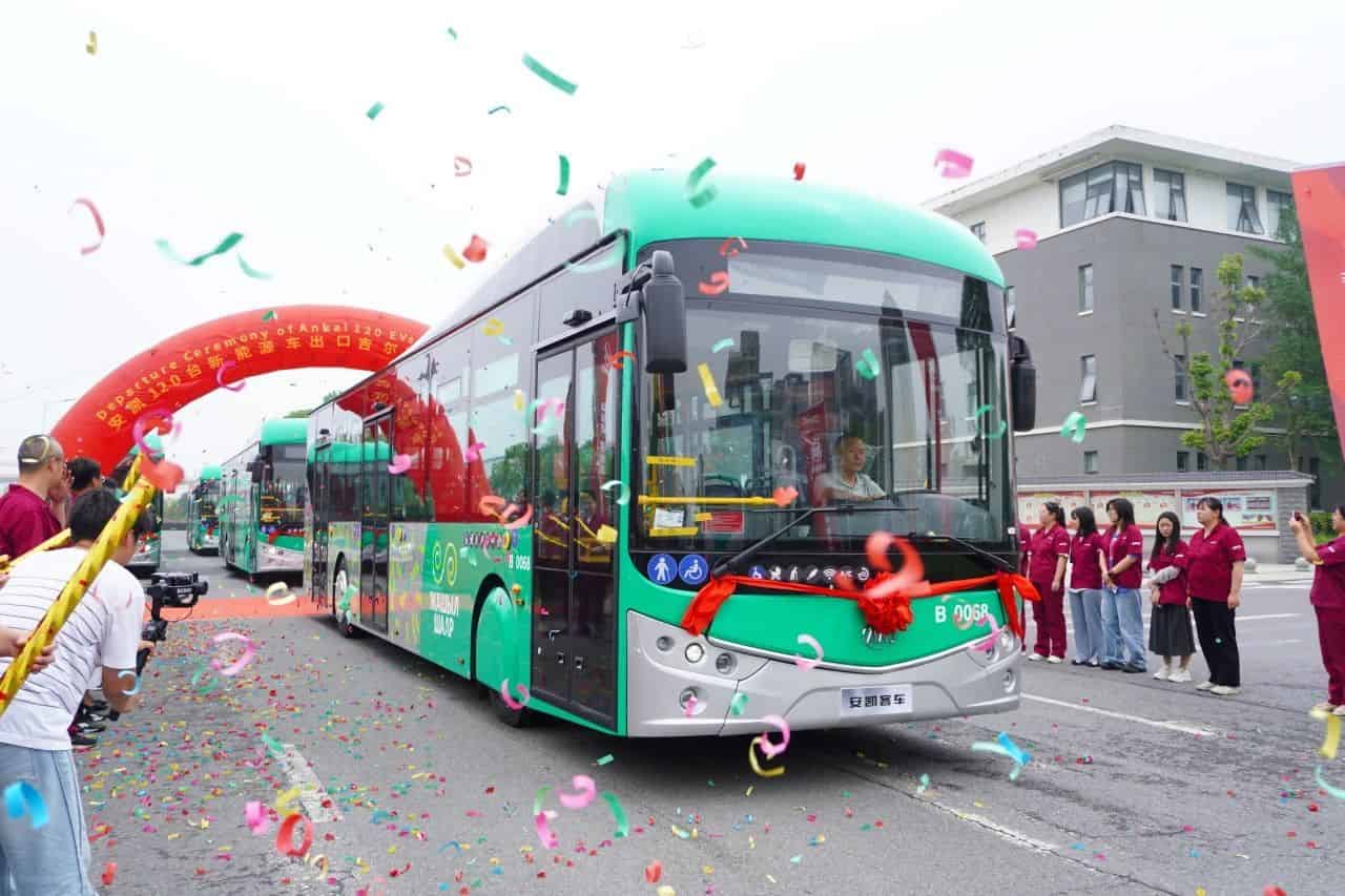 合肥造新能源客车批量出口吉尔吉斯斯坦