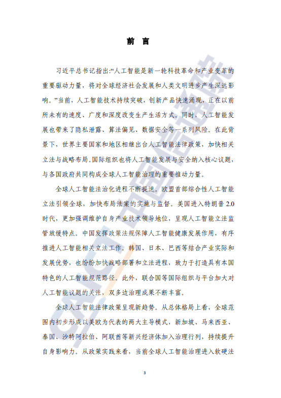 人工智能法律政策图景研究报告（2025年）