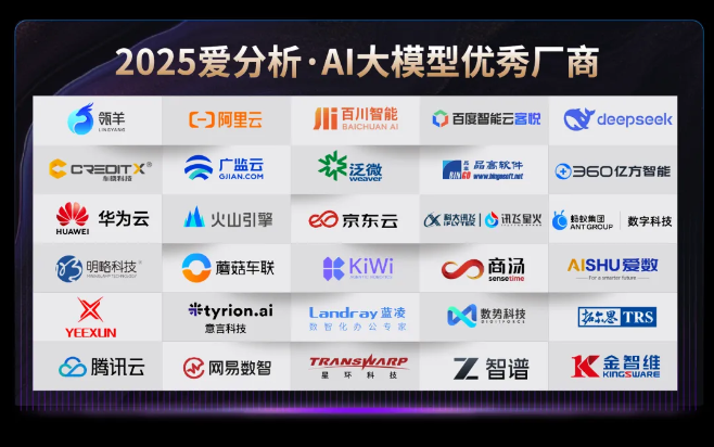 2025爱分析·AI大模型优秀厂商奖