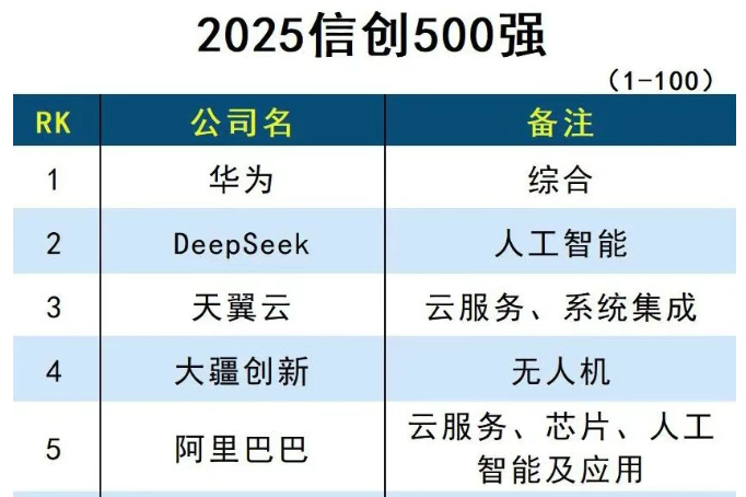 2025信创500强