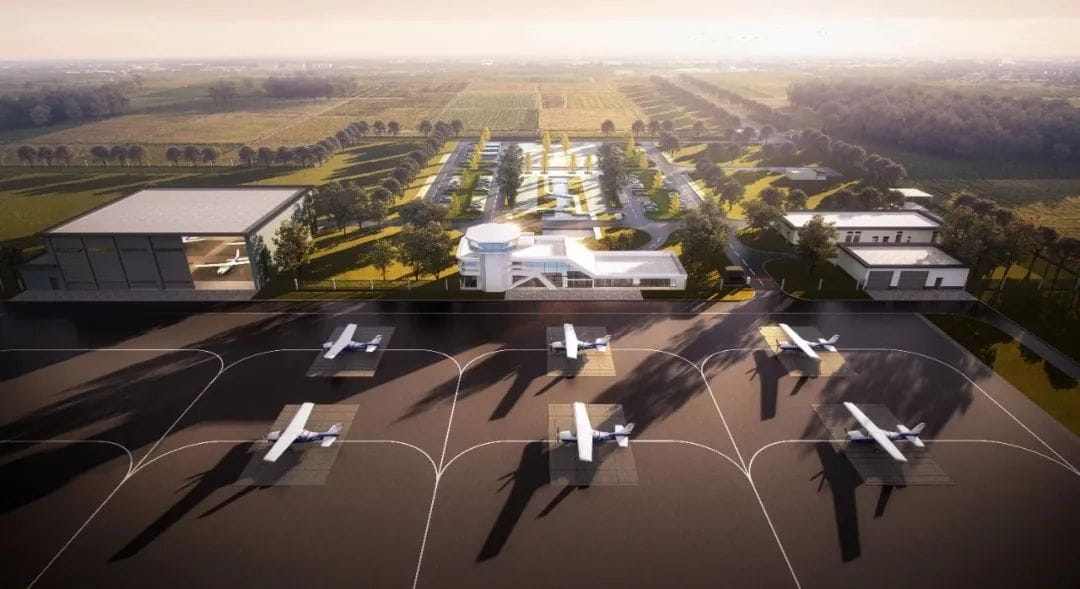 设计总院设计的合肥长丰通用机场项目（效果图）