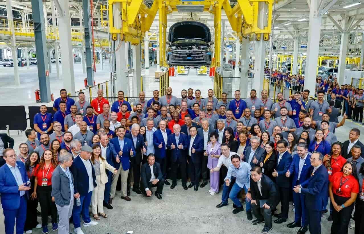 比亚迪第1400万辆新能源车在巴西工厂下线