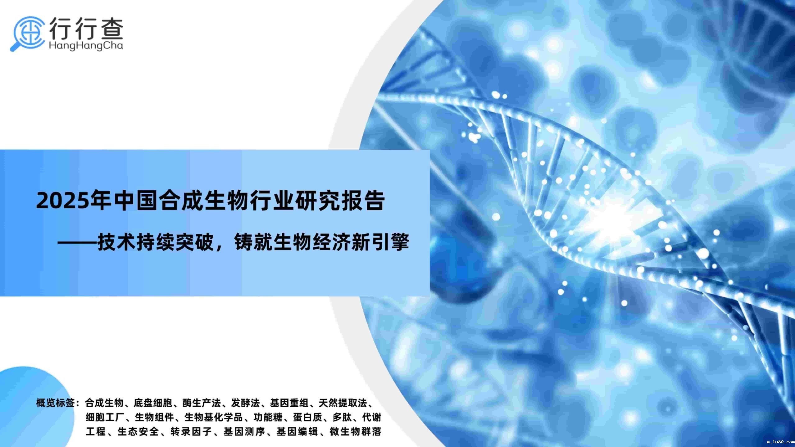 2025年中国合成生物行业研究报告