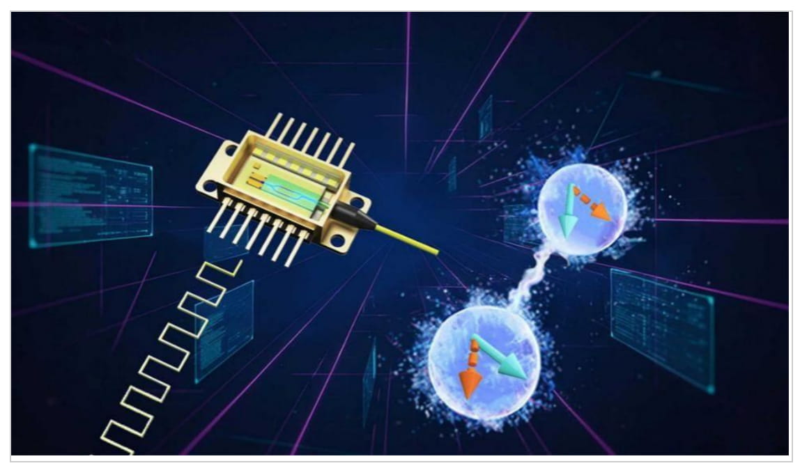 中国科大实现电泵浦片上集成高亮度纠缠量子光源